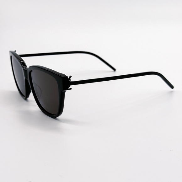 NEW SAINT LAURENT SL M48S 001 WOMEN SUNGLASSES SLM48S BLACK GREY EYEWEAR - Picture 9 of 13